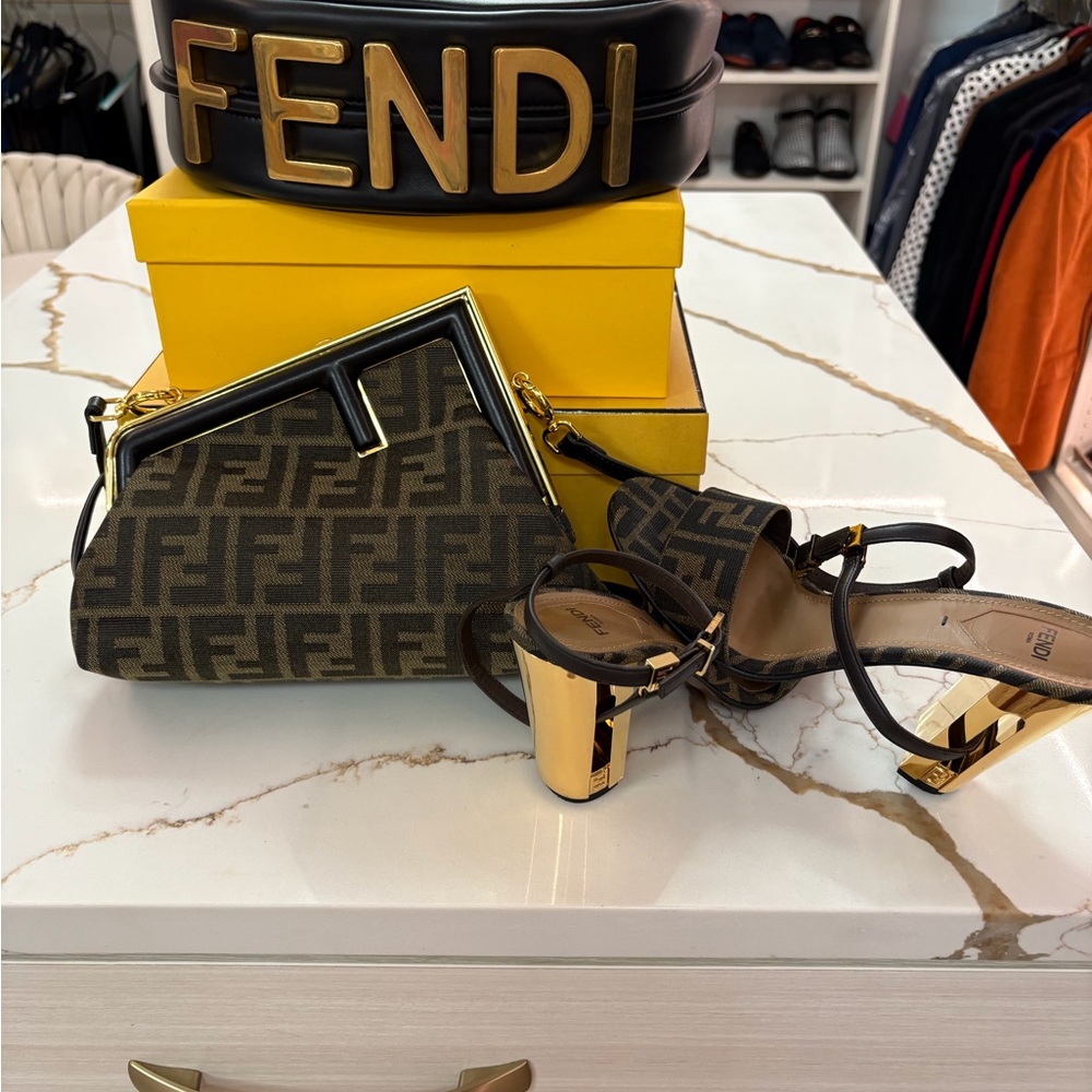 Fendi Bright Yellow Storage Boxes - Picture 2 of 4